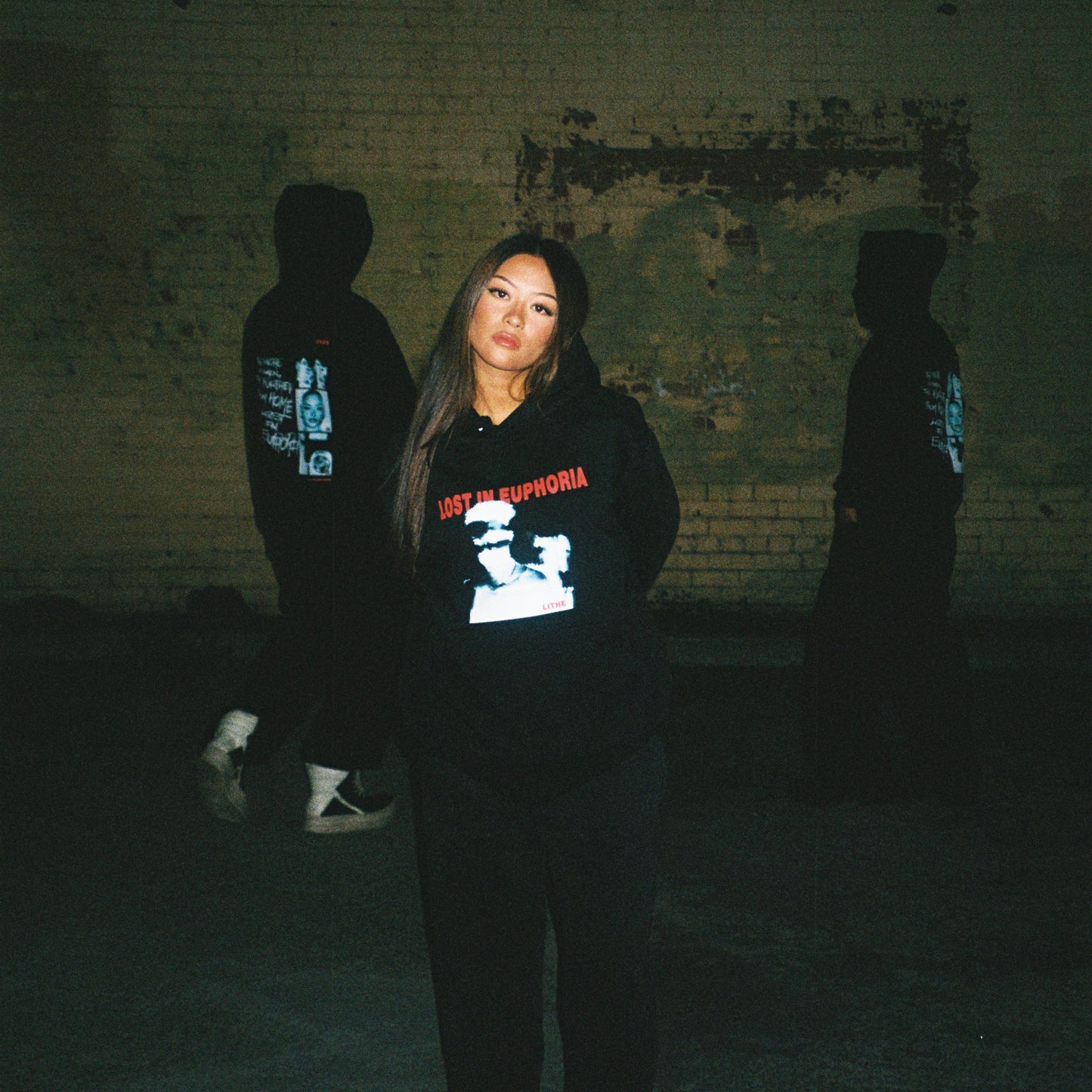 'LOST IN EUPHORIA' HOODIE - BLACK